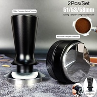 2Pcs Espresso Tamper with 3Angled Distributor, 30lbs Spring Calibrated Coffee Tampers Stainless Stee
