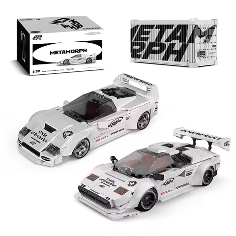 PB8844 F40 Sports Car Mini Car Assemble Puzzle Bricks Sets Boys Toys MOC Assemble Building Blocks Ki