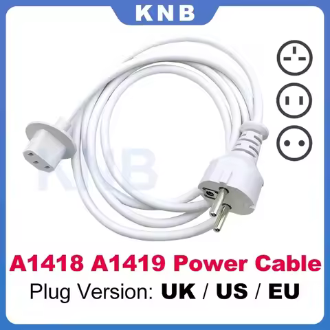 New EU UK US Plug AC Power Cable Adapter Wall Power Cord Extension Charger For iMac 21.5" 27" A1418 