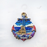 Resin Fridge Magnet UK Whitby Anchor Coast Abbey Ruins Travel Souvenir Magnetic Decor Sticker Classi