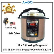 AMGO SH-13 Electric Pressure Cooker 6L [12 Cooking Programs]