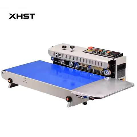 FR1000 Widen Horizontal Continuous Band Sealer Machine Printing Date Plastic Bag Aluminum Foil Heati