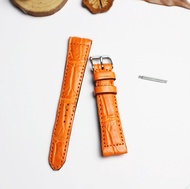สายนาฬิกาหนังจระเข้แท้ Genuine leather crocodile งานไทย งานแฮดเมด ไซร์ 22 MM. รับประกันสินค้า ไม่แ