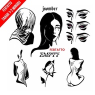 Basic Tattoos Lasts 5-7 Days Temporary Tattoos for Women Flower Small Tattoos Tattoo Stickers - PERS