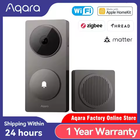 Aqara G410 Smart Video Doorbell Hub Gateway WiFi 2.4g/5GHz Zigbee/Thread AI Face Recognition Support