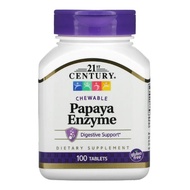 21st Century, Papaya Enzyme, Chewable, 100 Tablets