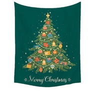 jih3聖誕樹背景布節日氣氛牆上裝飾掛毯畫布宿舍臥室豎版牆布