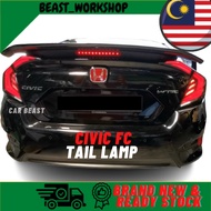 🔥HONDA CIVIC FC 2016-2021🔥 602 Taillamp (Tail Lamp)/ Lampu belakang style design With Running signal Smoke