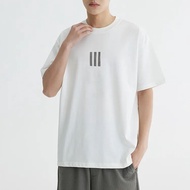 Quick Dry Ice Silk Cotton Short Sleeve T-Shirt Mens Deep Blue 3D Print Crew Neck Summer New Style Hi