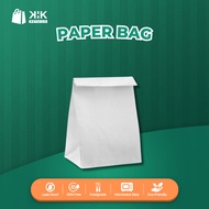 White Paper Bag 13 x 19 x 8 cm – Food Grade Paper Bags for Packaging (50 pcs)