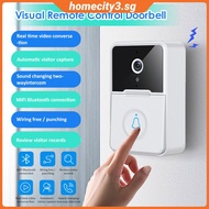 [Ready] Doorbell With Camera Wifi Doorbell Hd Smart Night Vision Wireless Intercom Doorhole Remote Video Rechargeable Automatic Switchable Permanent Cloud Storage Waterproof