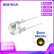 Direct Plug0.75W LED In Stock White Light F8Straw Hat High Brightness White Light Emitting Diode0.5W