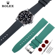 2024 new Rolex watch strap curved original model suitable for black and green Submariner Yacht Master men and women rubber watch chain
