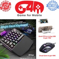 TRỌN BỘ DÀNH CHO GAME THỦ: Bàn phím bán cơ Free Wolf K11 chuyên game 28 phím chơi game Pubg Mobile R