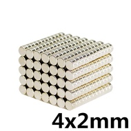White Magnet Round Neodymium Disc 4x2mm Round Cylinder 4x2 mm N52 Thickness 2mm Neodymium magnet wal