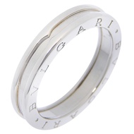BVLGARI Bzero1 Ring, Size 22.5, K18 White Gold, Approx. 8.2g, Unisex [Used]