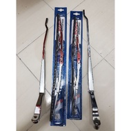 Wiper arm wira satria putra persona gen2 waja iswara saga lama new celup chrome dan wiper blade bosc