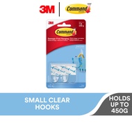 3M Command Clear Small Hooks, 17092CLR, 2/Pack, Holds Up to 450g, (Bundle of 2)