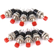 5pcs PBS-110 Mini ON/OFF Push Button Lockless Momentary Switch 7mm Red