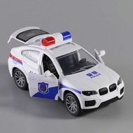 BMW Police Car Toy Children's Inertial Car Three-Open Door Toy Car Boy Racing Fire Truck Gift Car Mo