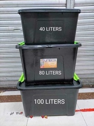 BLACK STORAGE WITH WHEELS UNIBOX BOX 40Liters 80Liters 100Liters