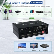4K 60Hz HDMI 2.0 Matrix 4x2 2x2 2x4 with Audio Extractor HDR 3D HDMI Switch Splitter for Xbox PS4 Ps