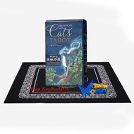 Combo Mystical Cats Tarot Original Size M7 and Tarot Tablecloth