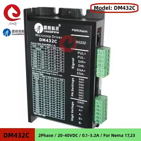 DC20-40V Leadshine digital stepping motor driver DM432C for NEMA 14 to Nema23 stepper motor current 