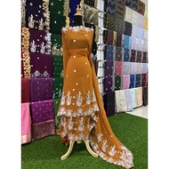 REEN SAREE QATRINA SILVER BORDER Wedding Saree Designer Saree Bridal Saree Chiffon Saree kain pasang