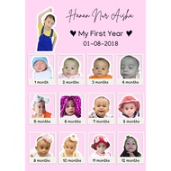 3D FRAME PHOTO POP-UP BABY MILESTONE A4 SIZE
