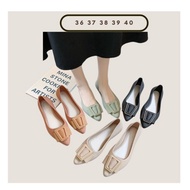 Women Slip-Ons Ladies Flat Jelly Shoes Office Shoes / Kasut Sarung Perempuan Tertutup Jenis Getah HD