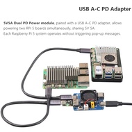 wsustore--For Raspberry Pi5 USB A-C PD Adapter Mini PD Trigger Activation Power USB-A to USB-C Adapt