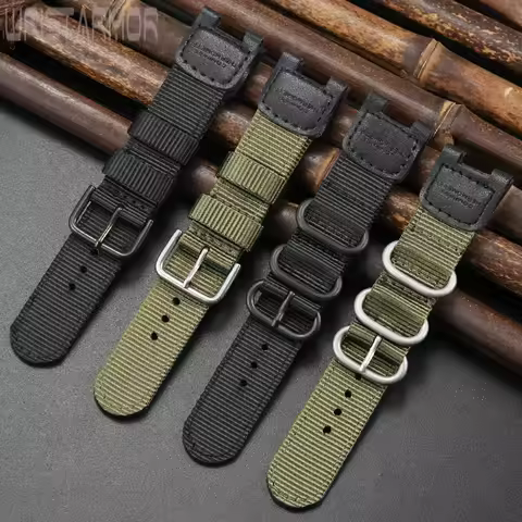 Nylon Strap for Casio SGW100 SGW-100 Watch Band Replacement SGW-100-1V SGW-100-1VDF Sport Watchband 