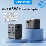 [SG]Vention 65W Universal Travel Adapter GaN 4-Ports USB A USB C Charger  International Travel Adapt