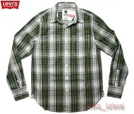 賠售【現貨M號】美國LEVI S CLASSIC WORKER SHIRT 綠白格紋 純棉長袖襯衫 西部襯衫 男裝上衣