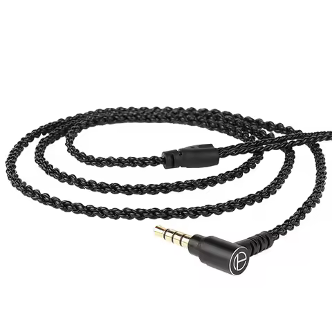 Original TRN Black Replacement Cable 0.75/0.78 Mm 2Pin Headphone Upgraded Cable 3.5mm Earphone Wire