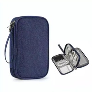 Pouch Dompet Travel Double Layers Mini Storage Organizer Cable Cord