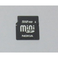 傳統型 舊款手機記憶卡 NOKIA Mini SD 記憶卡 512MB