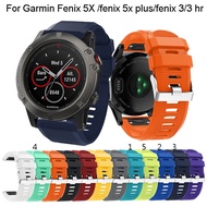 26มม.สำหรับ Garmin Fenix 5X/5X Plus สายนาฬิกาซิลิโคนสำหรับ Fenix 3สายรัดข้อมือ HR
