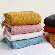 Sofa blanket, woven blanket, bed runner, summer cooling blanket, wool blanket, nap blanket, yarn bla