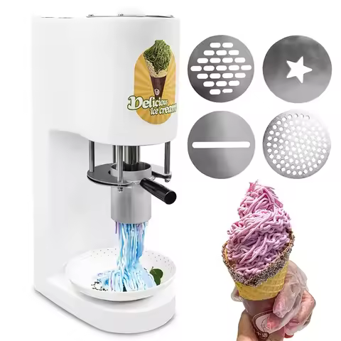 Noodle Ice Cream Machine Spaghetti Ice Cream Machine 4 Types Ice Cream Forming Machine Spaghetti Gel
