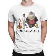Men's 100% Cotton Round-Neck Short-Sleeve T-Shirt with 【The Bad Guys  2】Cartoon Print