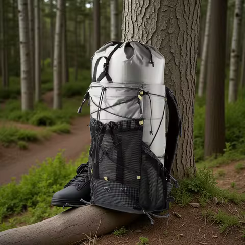 BISINNA Camping Backpack 25+10L Ultralight Travel Bag for Men Women Large Capacity Outdoor Sports Cl