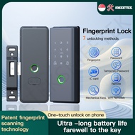Digital Door Lock Smart Fingerprint Door Lock Security Digital Password Remote Control Code Lock for Metal Gate Door