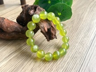 【一物一圖】天然12mm岫玉 青提奶蓋手鍊