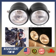 (⚡⚡READY STOCK⚡⚡) HEADLIGHT TWIN 5" CAFE RACER CUSTOM MOTORCYCLE UNIVERSAL KEEWAY DAYTONA BRIXTON CM