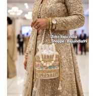 Indian bollywood bag, beautiful ethnic velvet material bag