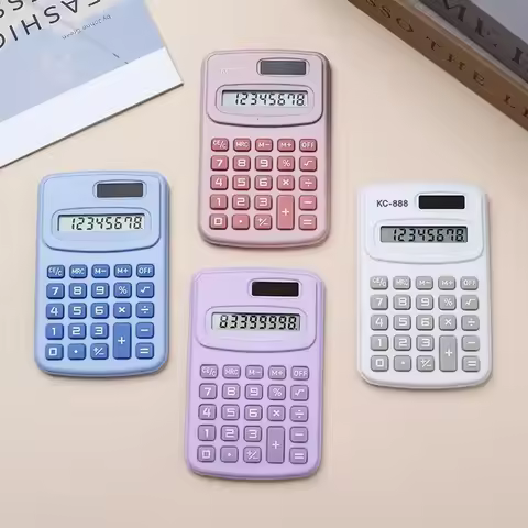 Cute Small Calculator Silent Calculator Mini Version Learning Auxiliary Portable Calculator Home Off
