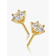 916 Gold Zirconia Earrings