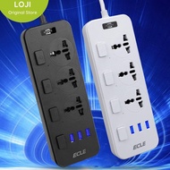 TERBARU ECLE POWER STRIP STOP KONTAK 3 SOCKET 3 SMART USB PORT TOMBOL